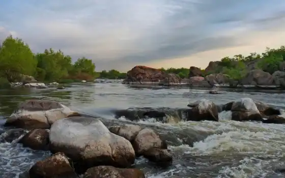 река, банка, пейзаж