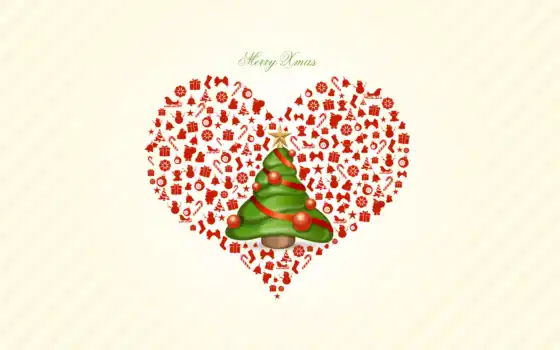 елочка, подарков, маленькая, снегу, елка, сердце, красивой, страница, картинка, 