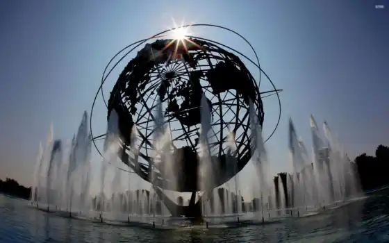 fountain, new, york, world, water, queen