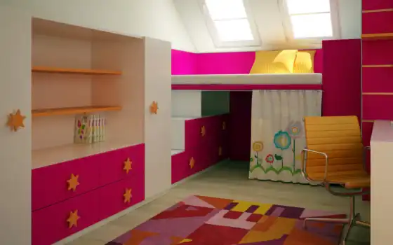 комнаты, детские, детской, дизайн, 