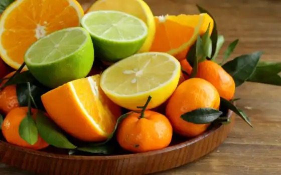 мандарины, лимоны, апельсины, лайм, фрукты, еда, цитрусы, оранжевый, 