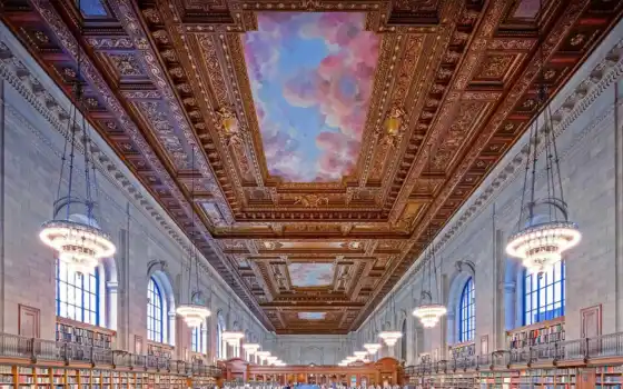 new, public, york, библиотека