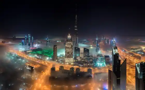 dubai, небоскрёб, город, unite, emirat, арабский