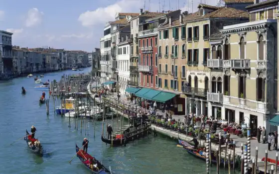canal, grand, italy, venice, город, 
