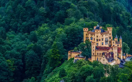 castle, бавария, funart, нойшванштайн, hohenschwangau
