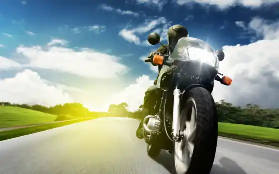 мотоцикл, скорость, дорогой, движение, тепло, мото, broadcast