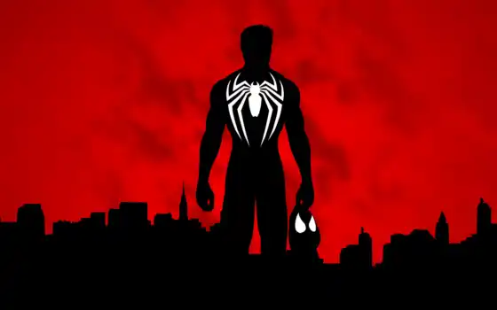 мужчина, общность, минимальный, паук, супергерой
