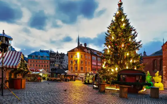 square, dome, christmas, дерево, market