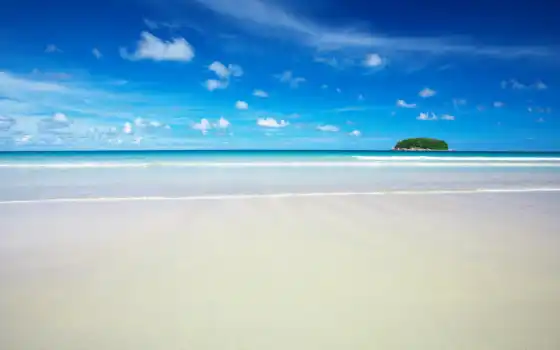 пляж, пляж, пляж, пляж, облака, обои, кнопка, рабочий стол, то же самое, обои,