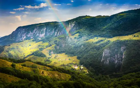 Румыния, гора, редкость, галерея, декорации, шум, радуга, nex, природа, live, sony