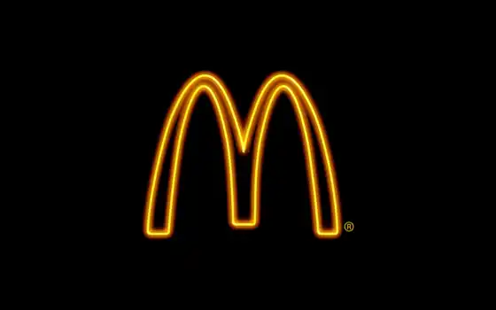 mcdonald, логотип, черный