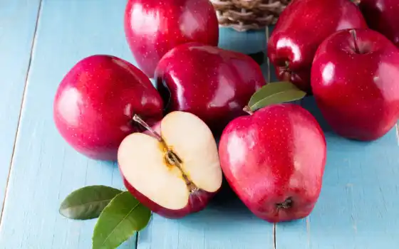яблоко, красное, свежее, восхитительный, плод, панталла, красное