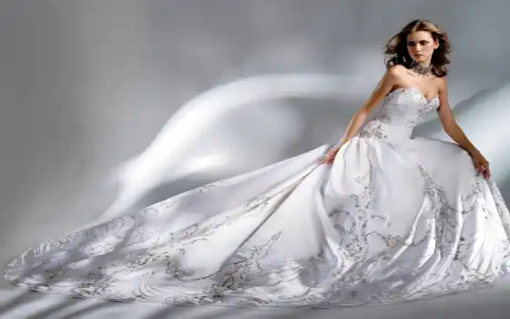 платье, свадебный, гламур