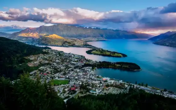 зеландия, новая, основанная, в первую очередь, королевского квартала, озеро, изумруд,