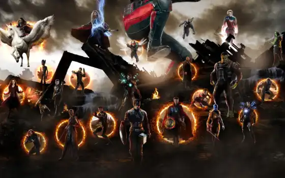 avenger, эндшпиль, scene, final, битва, thano, iron, movie, клип, плакат