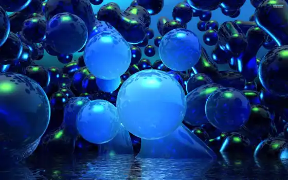 пузырьки, синие, вы, главные, шары, свет, iphone,