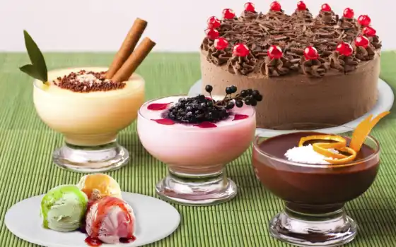 мороженое, торт, шоколадное, моржовое, десерт, лед