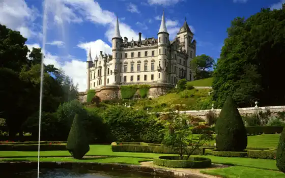 dunrobin, castle, картинка, вид, красиво, castles,, fotos, castillo, paisagens, castelo, sutherland, escocia,, 