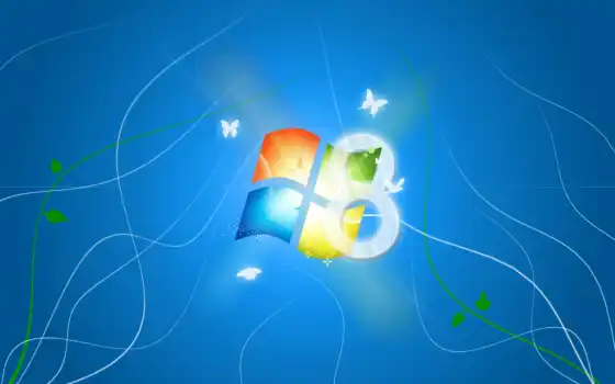 windows, windows 8, бабочки, лого