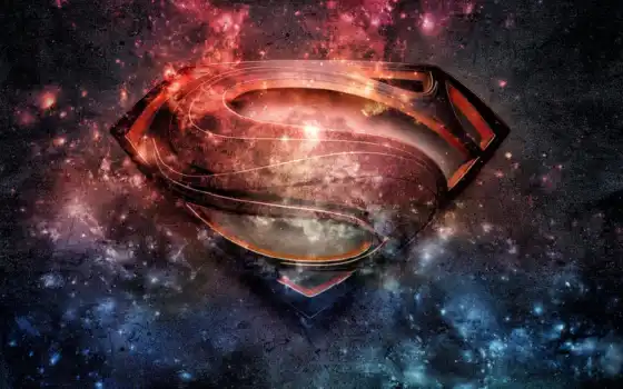 супермен, герой, логотип, роков, космоса, галактический, модекор,