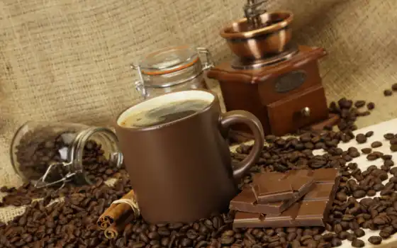 кофе, чашка, кофе, шоколад,