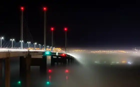 мост, туман, шотландия, scotia, into, mist, транспорт