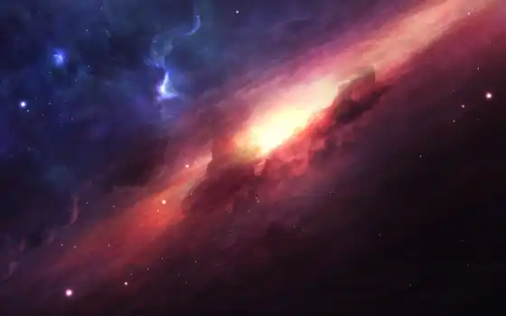галактика, искусство, вселенная, цифровое