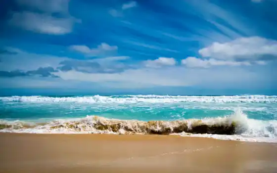 моря, горные песок, волны, вода, океан, пейзаж,