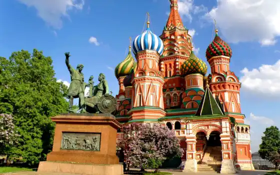 cathedral, москва, basil, россия, red, 